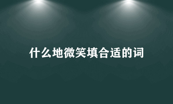 什么地微笑填合适的词