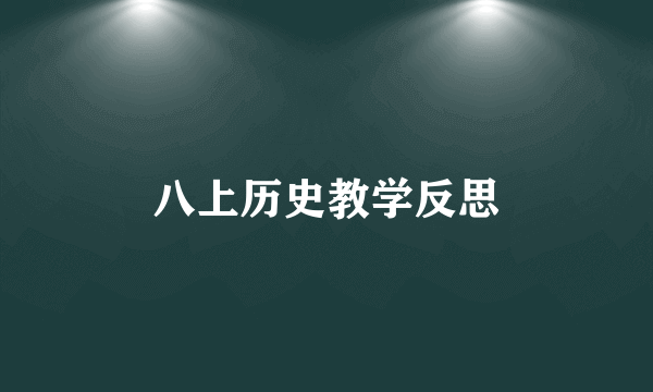 八上历史教学反思