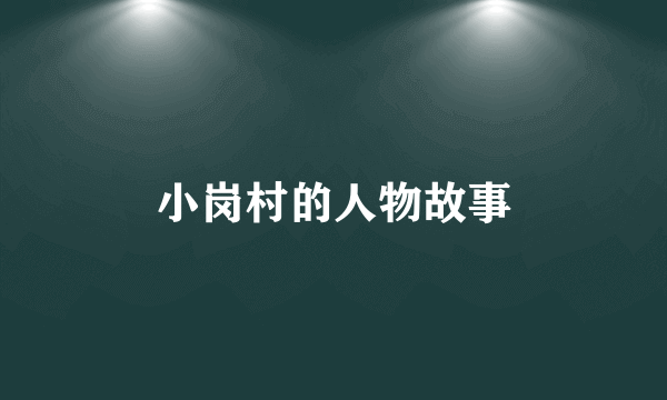 小岗村的人物故事