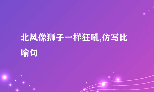 北风像狮子一样狂吼,仿写比喻句