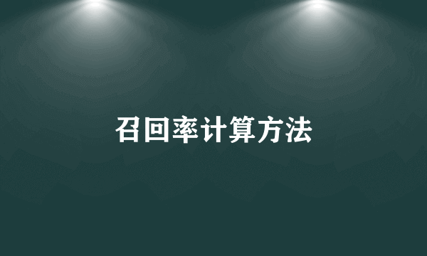 召回率计算方法