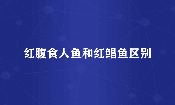 红腹食人鱼和红鲳鱼区别