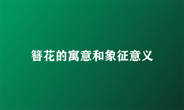 簪花的寓意和象征意义