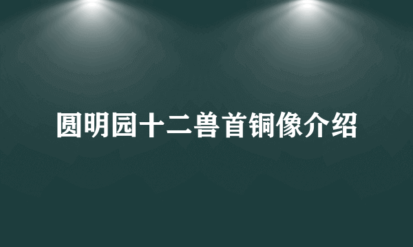 圆明园十二兽首铜像介绍