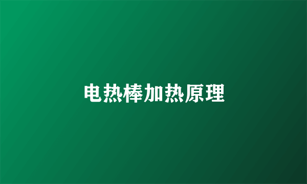 电热棒加热原理