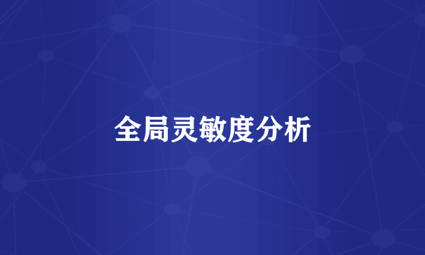 全局灵敏度分析