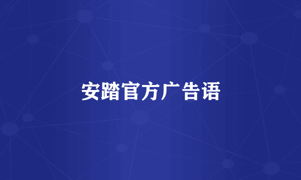 安踏官方广告语