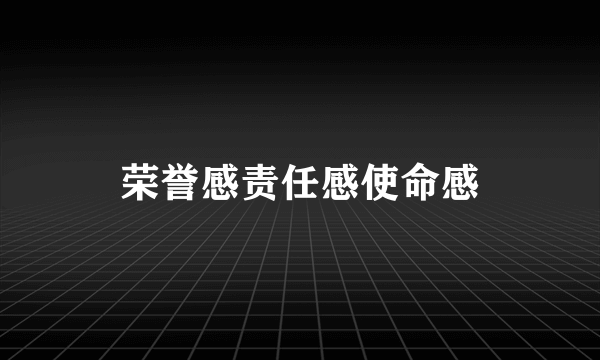 荣誉感责任感使命感