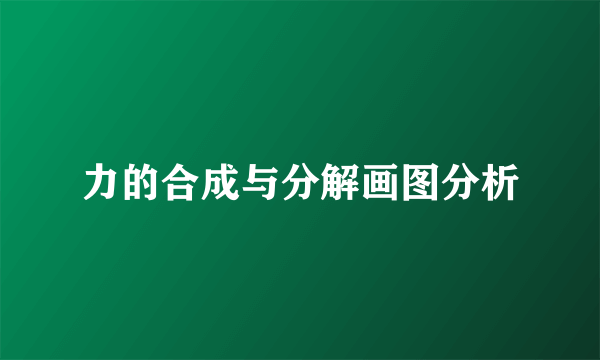力的合成与分解画图分析