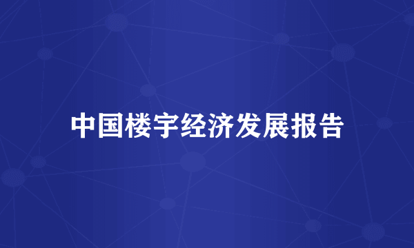 中国楼宇经济发展报告