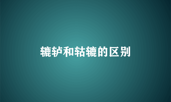 辘轳和轱辘的区别