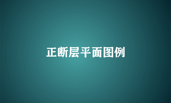 正断层平面图例