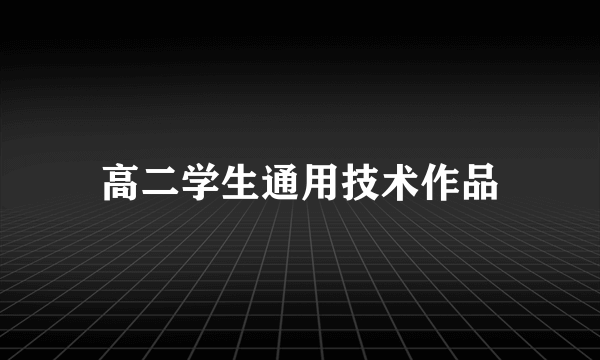 高二学生通用技术作品