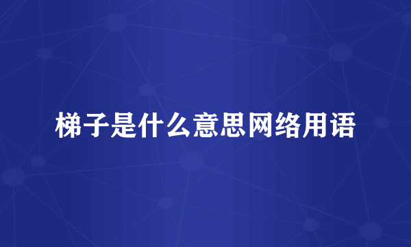 梯子是什么意思网络用语
