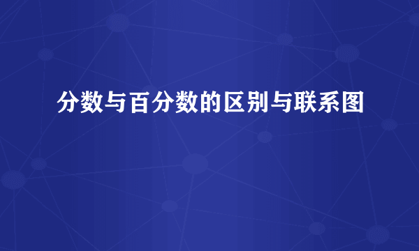 分数与百分数的区别与联系图