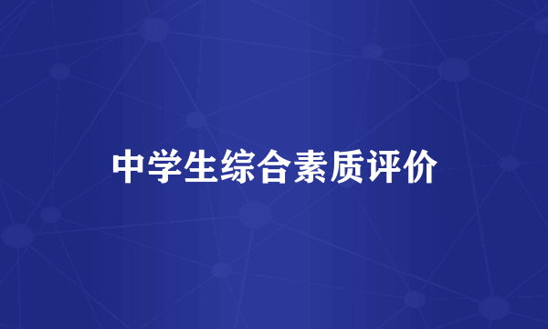 中学生综合素质评价