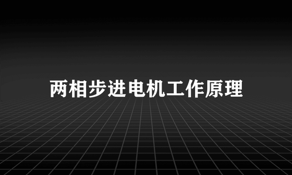 两相步进电机工作原理