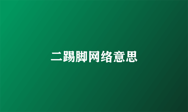 二踢脚网络意思