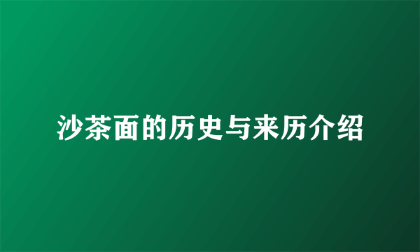 沙茶面的历史与来历介绍
