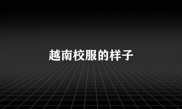 越南校服的样子