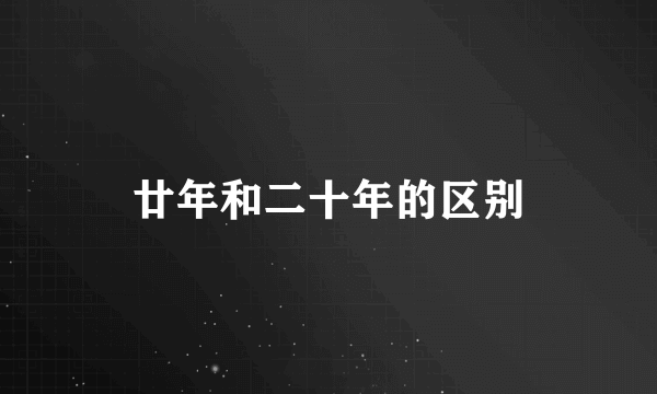 廿年和二十年的区别