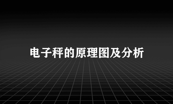 电子秤的原理图及分析