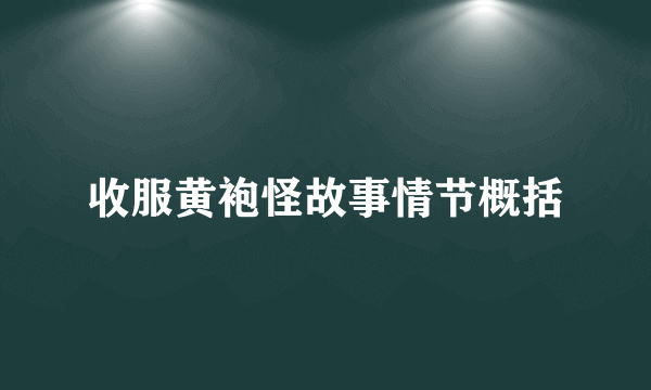 收服黄袍怪故事情节概括