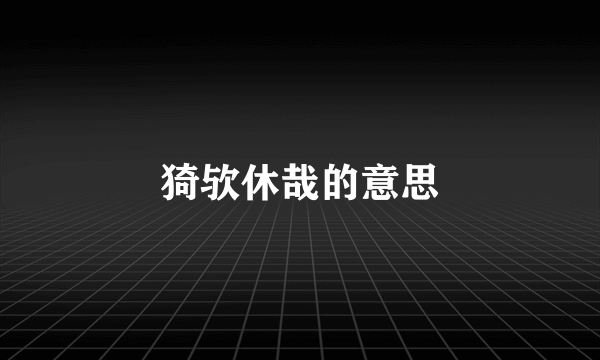 猗欤休哉的意思