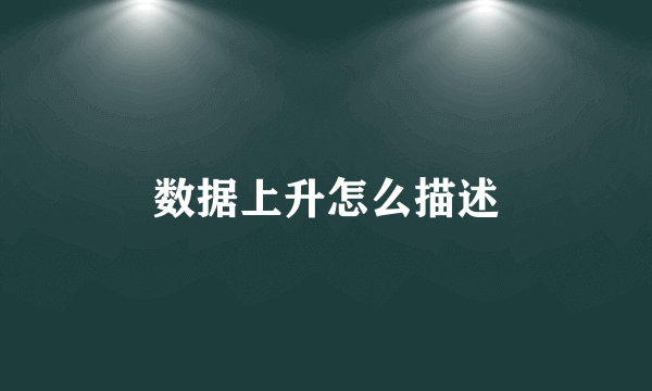 数据上升怎么描述