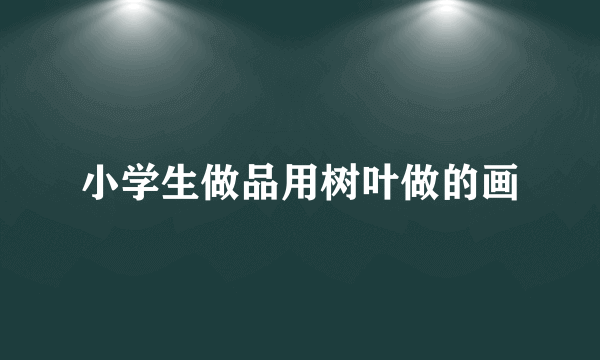 小学生做品用树叶做的画