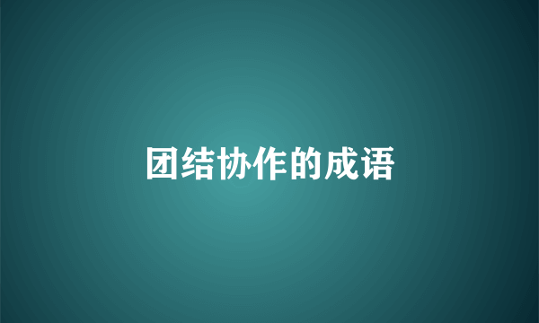 团结协作的成语