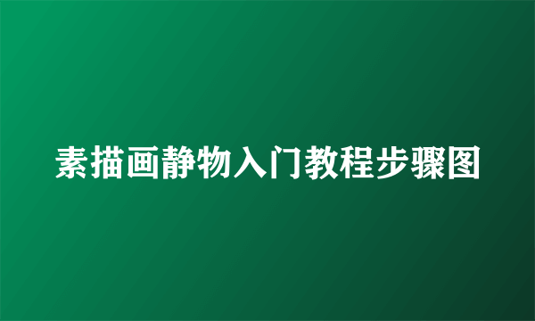 素描画静物入门教程步骤图