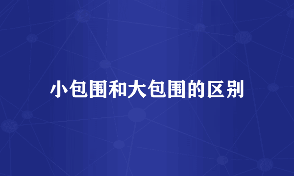 小包围和大包围的区别