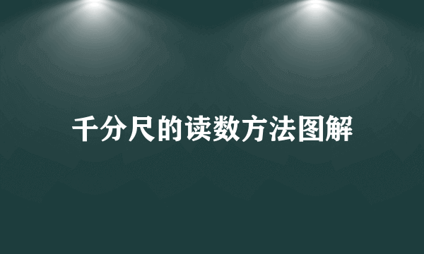 千分尺的读数方法图解