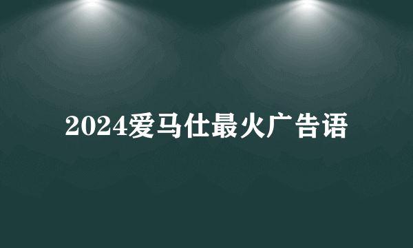 2024爱马仕最火广告语