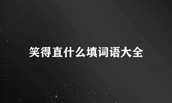 笑得直什么填词语大全