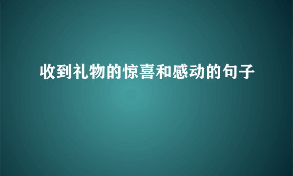 收到礼物的惊喜和感动的句子