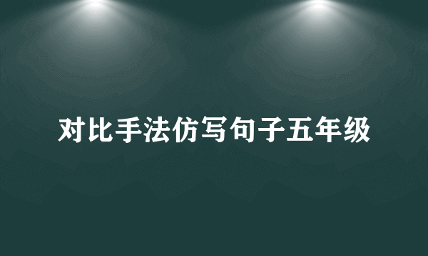 对比手法仿写句子五年级