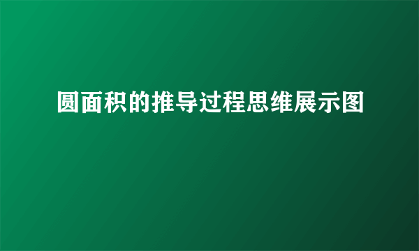 圆面积的推导过程思维展示图