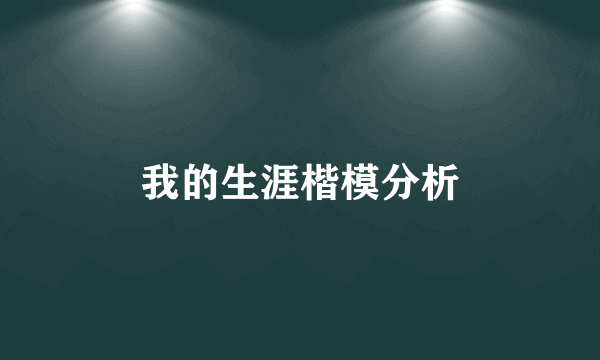 我的生涯楷模分析
