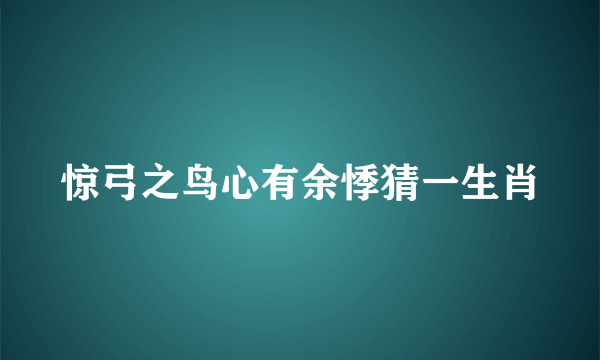 惊弓之鸟心有余悸猜一生肖