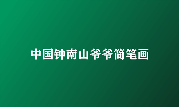 中国钟南山爷爷简笔画