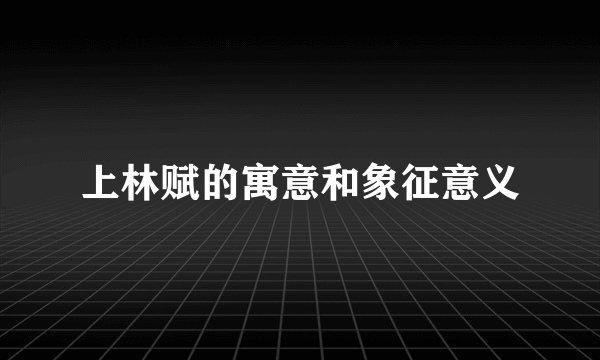 上林赋的寓意和象征意义