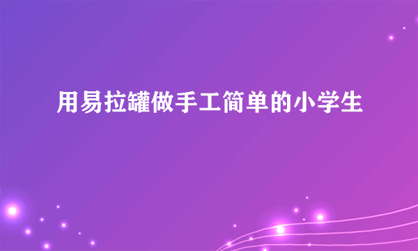 用易拉罐做手工简单的小学生
