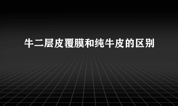 牛二层皮覆膜和纯牛皮的区别