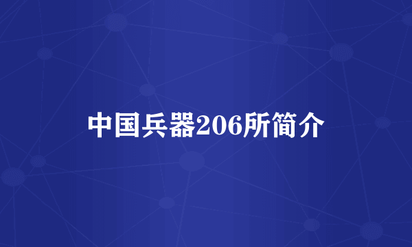 中国兵器206所简介