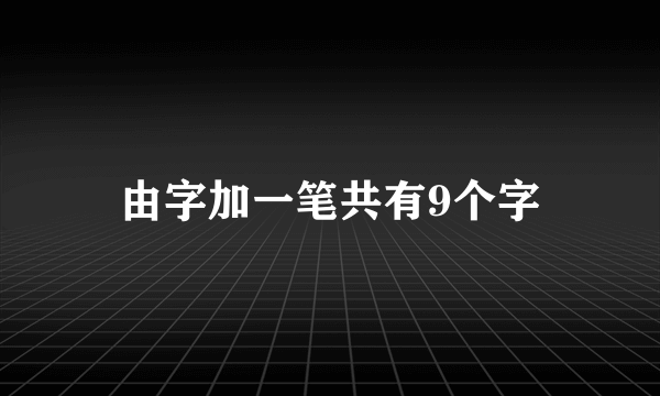 由字加一笔共有9个字
