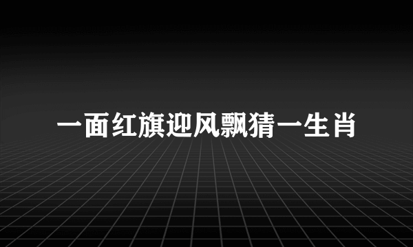 一面红旗迎风飘猜一生肖