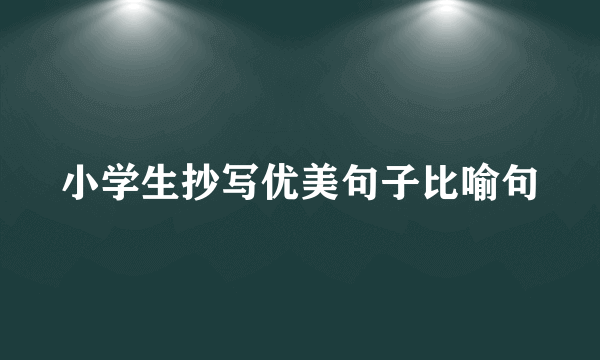 小学生抄写优美句子比喻句