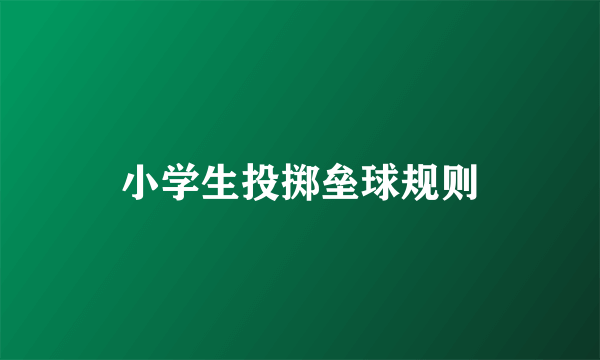 小学生投掷垒球规则